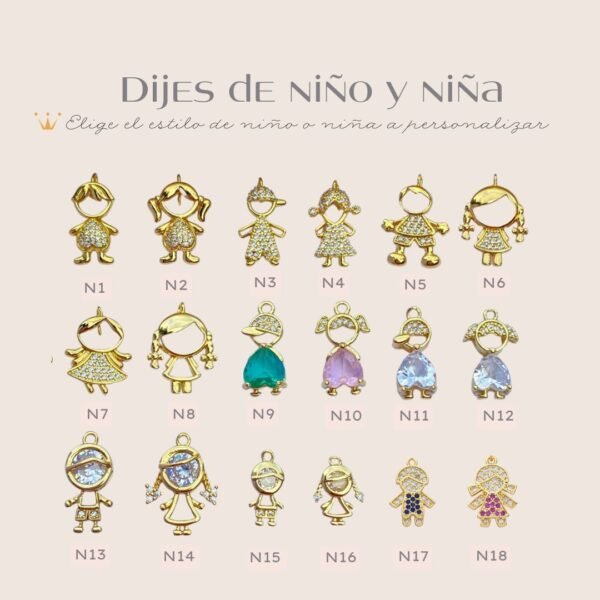 Dijes clásicos personalizados chapados en oro de 18k