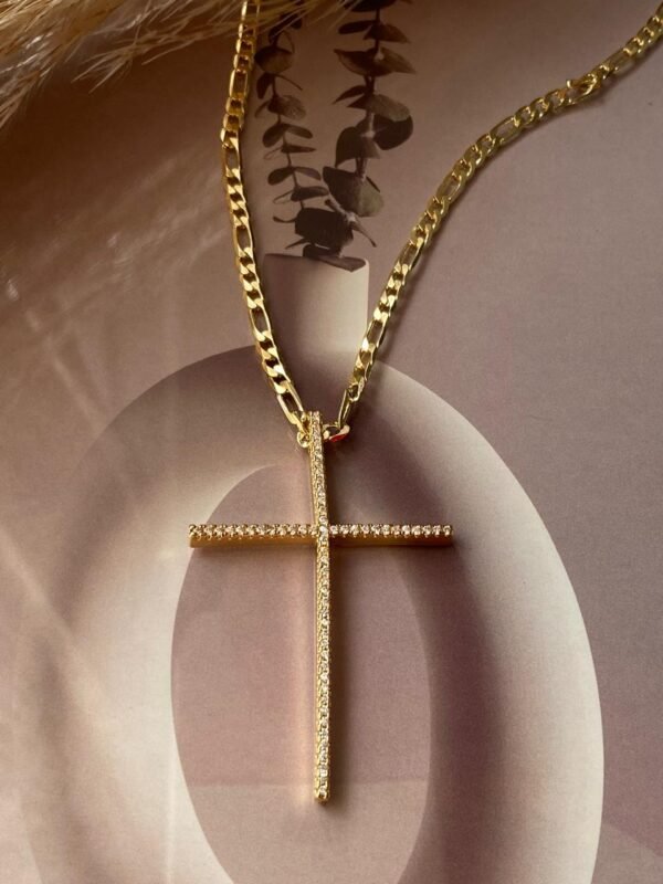 COLLAR C3 CRUZ GRANDE PERSONALIZADO CON CIRCONIAS