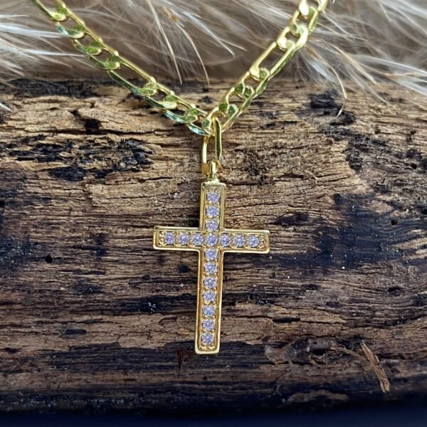 COLLAR C3 CRUZ PERSONALIZADO CON CIRCONIAS