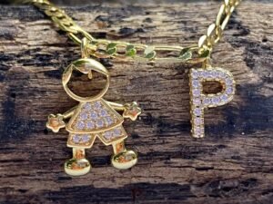 COLLAR C3 NIÑO N1 PERSONALIZADO CON INICIAL Y CIRCONIAS (DE LA A-Z)