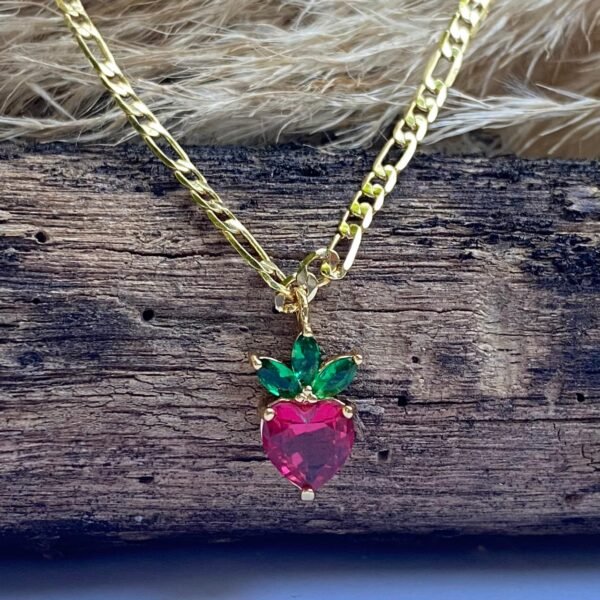 Collar C3 fresa chapado en oro de 18k