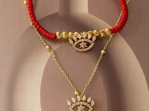 Set personalizado ojo turco chapado en oro de 18k