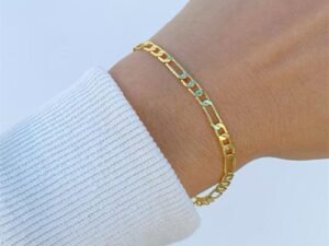 Pulsera P3 personalizada chapada en oro de 18k