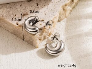 ARETE MINI CHUNKY PLATEADO