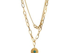 COLLAR DOBLE CADENA OJO TURCO