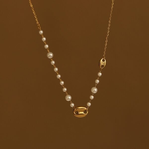 COLLAR PERLAS Y ESLABON MARINERO INFLADO