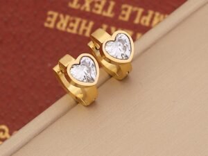 HUGGIE DORADO CIRCONIA CORAZON