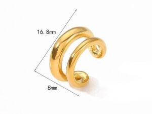 1 EAR CUFF DORADO DOBLE ARGOLLA