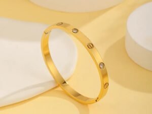 Aro dorado dupe Love Cartier de acero inoxidable chapado en oro de 18k