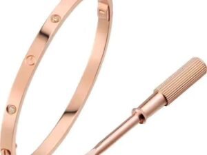 Aro Love Cartier gold rose con destornillador acero titanio chapado en oro 18k