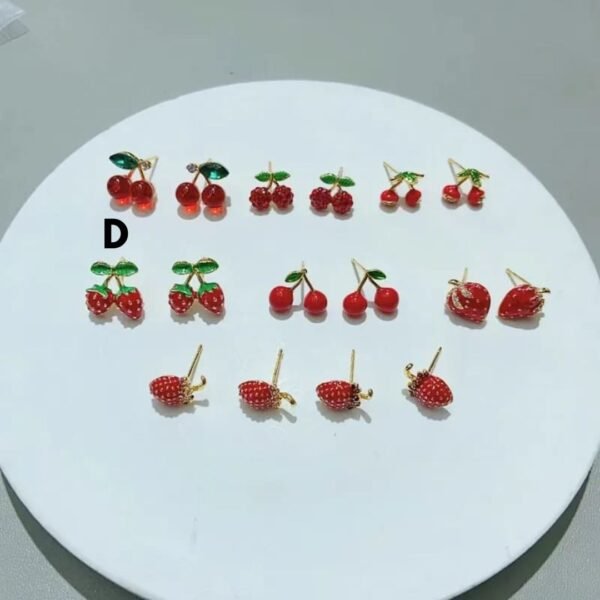 Aretes dorados doble fresa Chapado en oro de 18k