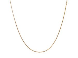 Collar dorado cadena eslabon S acero inoxidable