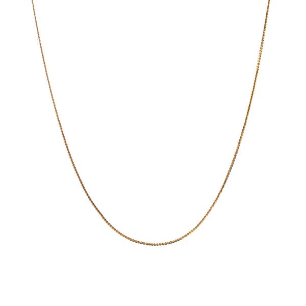 Collar dorado cadena eslabon S acero inoxidable