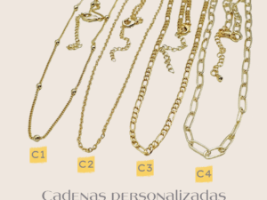 Collar dorado para personalizar chapado en oro de 18k