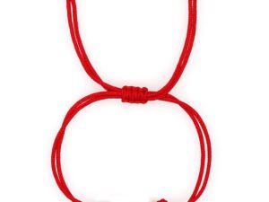 Pulsera roja mama con circonias hilo chino chapado en oro 18k