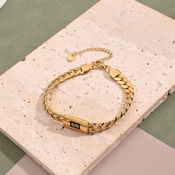 Pulsera dorada dupe Monaco Acero inoxidable chapados en oro 18k