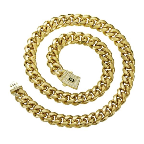 Pulsera dorada 3mm caballero dupe monaco Acero inoxidable