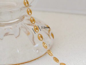 Collar estilo Gucci 5.5mm acero inoxidable chapado en oro de 18k