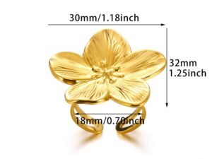 Anillo flor elegante