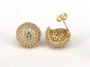 Aretes redondos full circonias