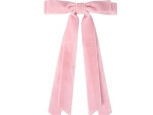 Moño largo rosado