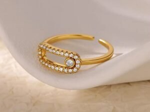 Anillo estilo U full circonias