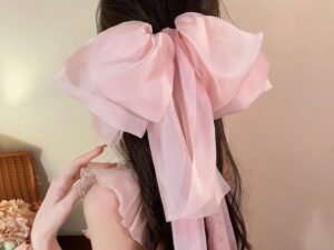 Moño coqueto rosado