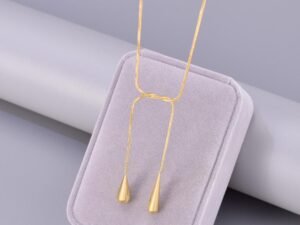 Corbatero doble gota 70cm acero titanio