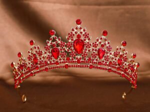 Corona diamantes todo rojo Fashion