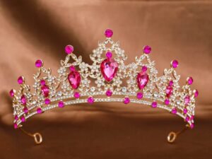 Corona diamante oro rojo Fashion