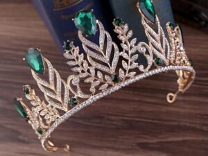 Corona oro verde esmeralda
