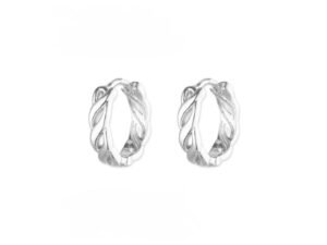 Argollas entrelazadas 1.4mm plateadas de acero inoxidable