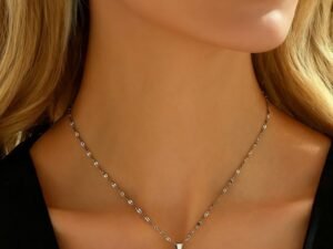 Set plateado perla acero inoxidable