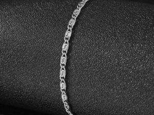 Pulsera plateada bizantina acero inoxidable