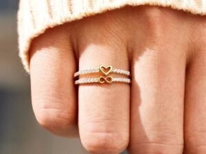 Anillo de promesa duo infinito amor plata de ley 925