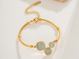 Pulsera piedras verde pistacho