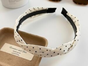Diadema delgada polka dots puntos negros